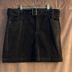 Loft brown corduroy skirt with belt
